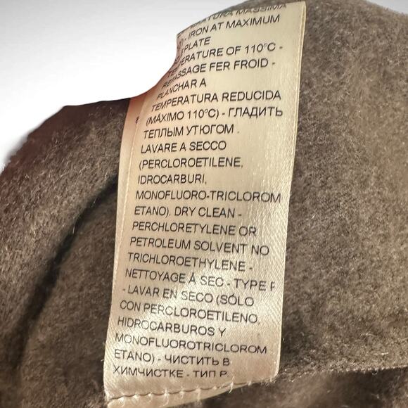 Agnona Size 40 Short Sleeve Cinch Waist Lagenlook Jacket Brown Silk Cashmere - Picture 14 of 16